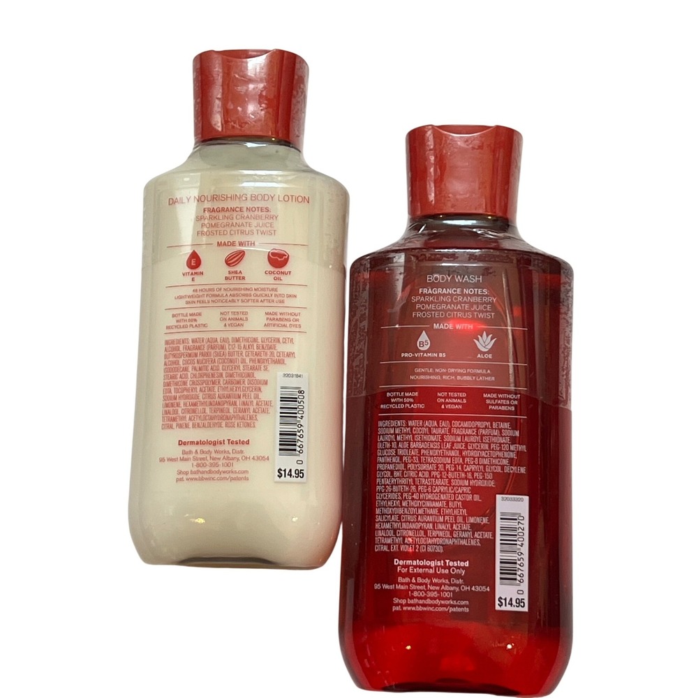 Bath Body Works Mrs Claus Cocktail Body Wash Lotion Set - BRAND NEW - Picture 2 of 2